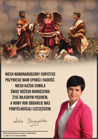 Niech Nowonarodzony Chrystus przyniesie Wam spokój i radość